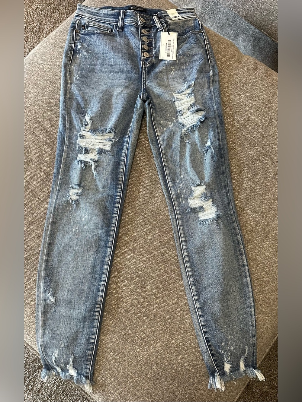 Judy Blue Cute as a Button Jeans Women’s 5/27 High Waist Skinny Fit Button Fly